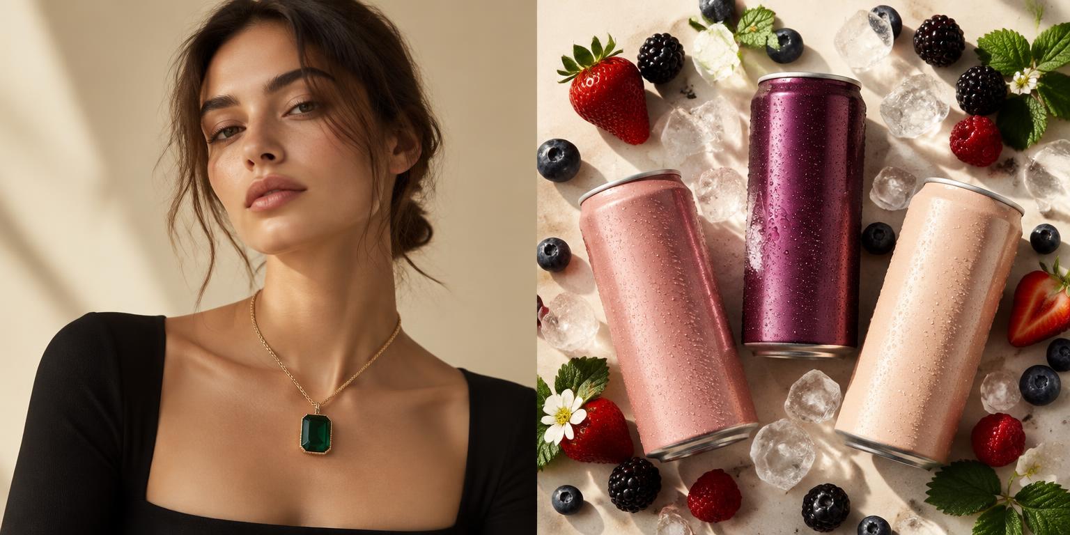 Fashion campaign and premium beverages