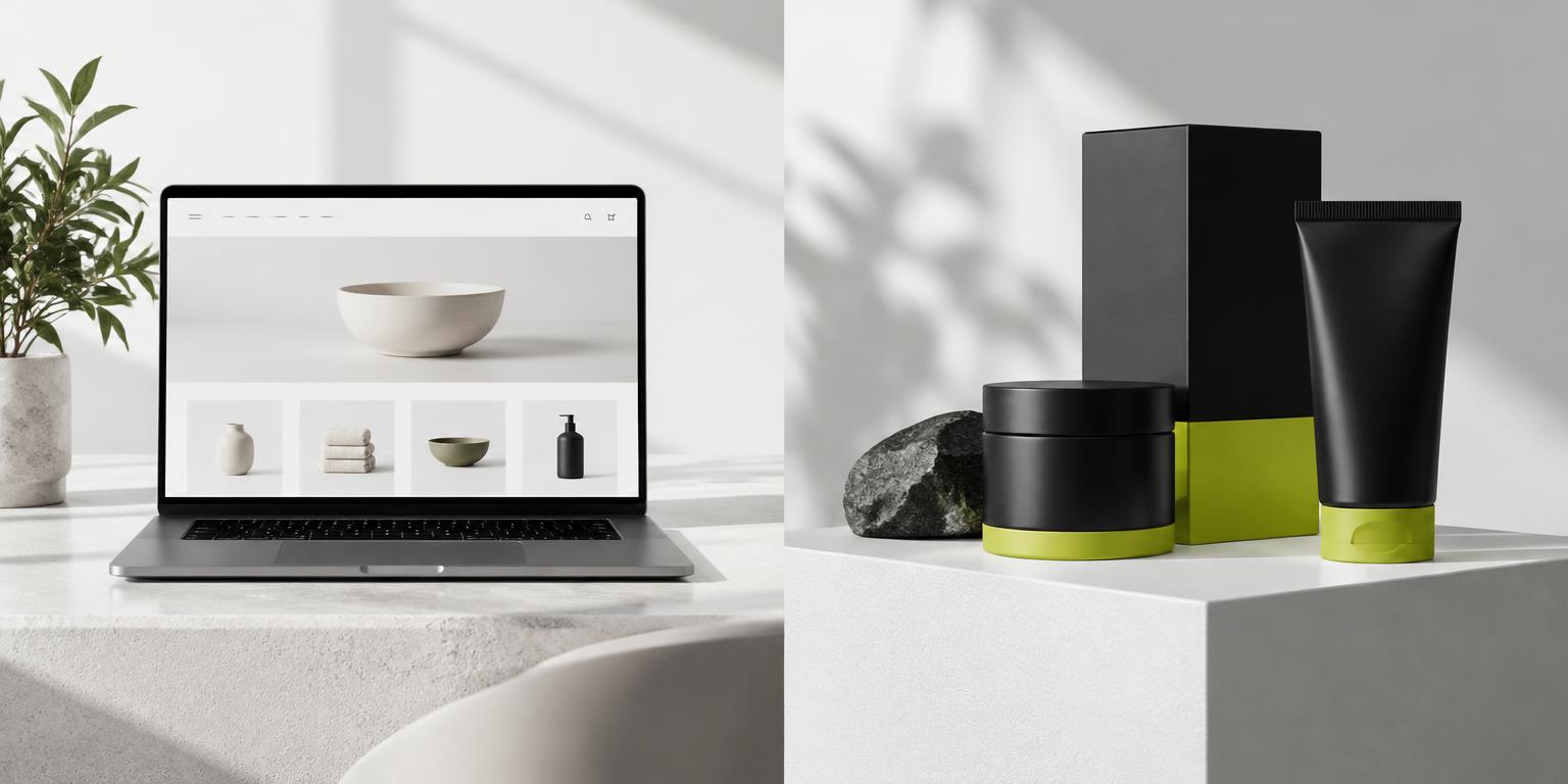 Shopify storefront and premium product packaging